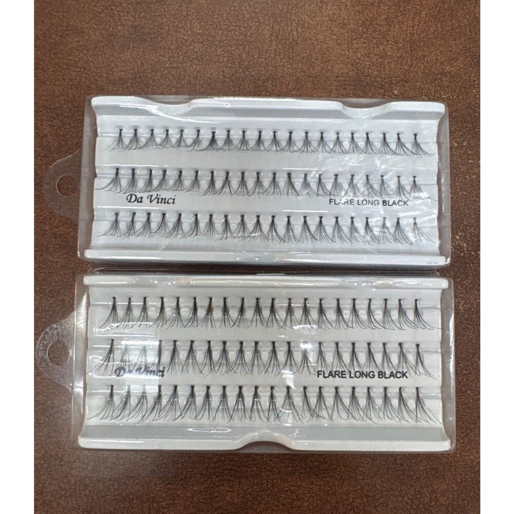 Da Vinci Eye Lashes 100% Human Hair Black FLARE LONG (PACK OF 2)